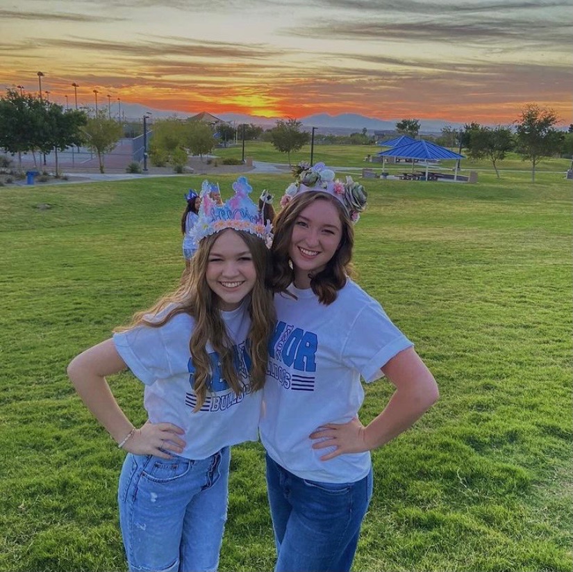 Many events were canceled due to distance learning, but seniors Avery Olson and Chloe Day were able to enjoy a student-organized senior sunrise.