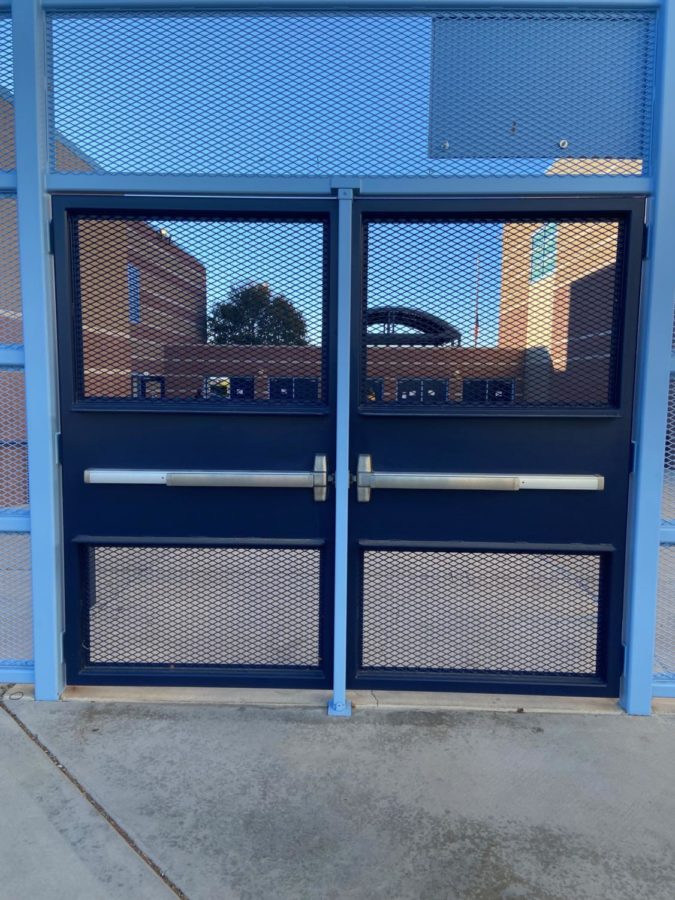 Centennial doors are closed during school hours.