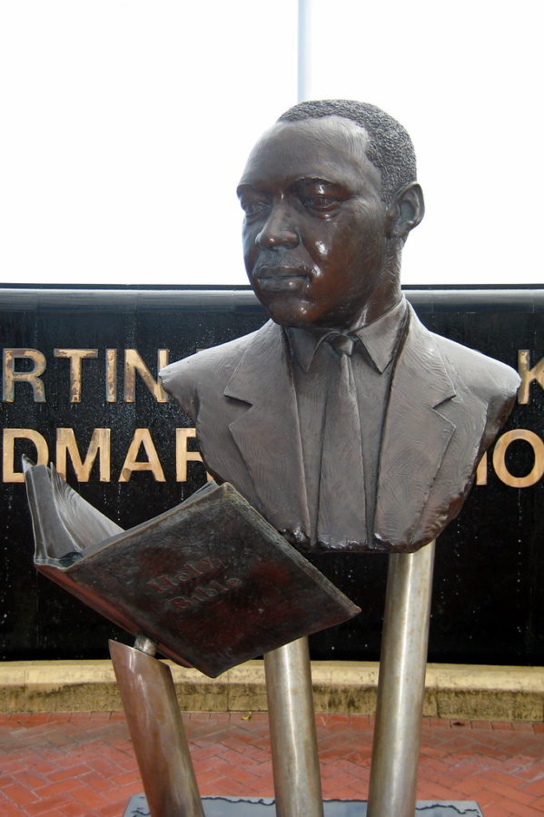 The legacy of Dr. Martin Luther King Jr. is immortalized in this statue.