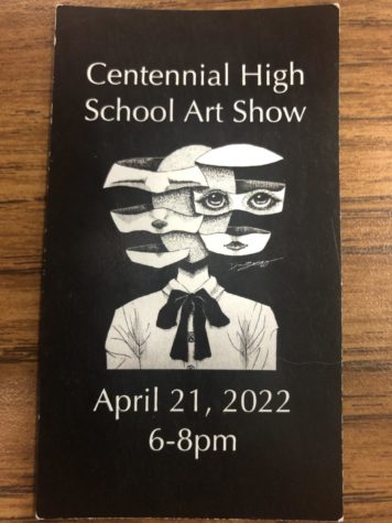 Card distributed to students to inform them of the art show.