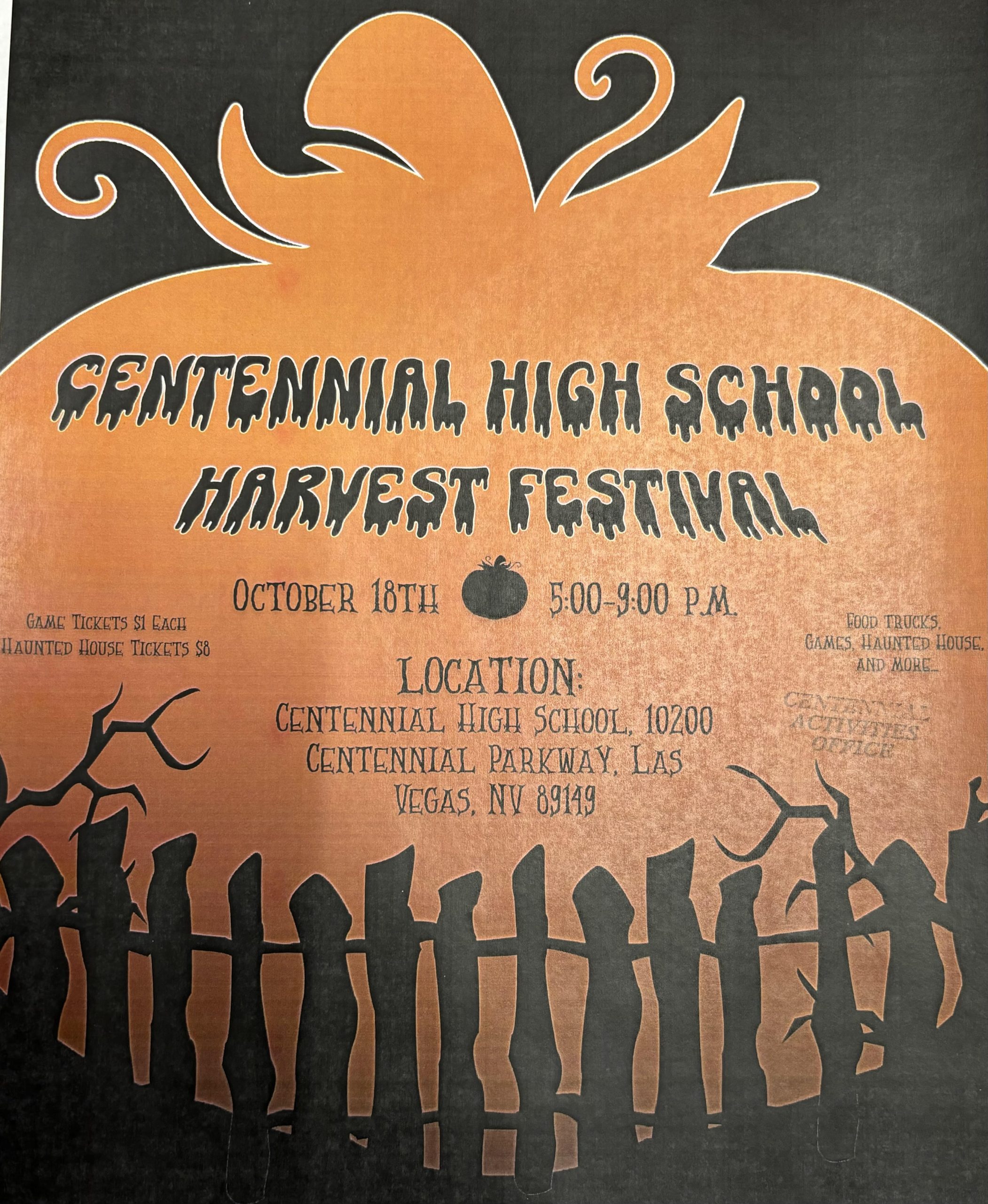 Centennial Harvest Festival Flyer