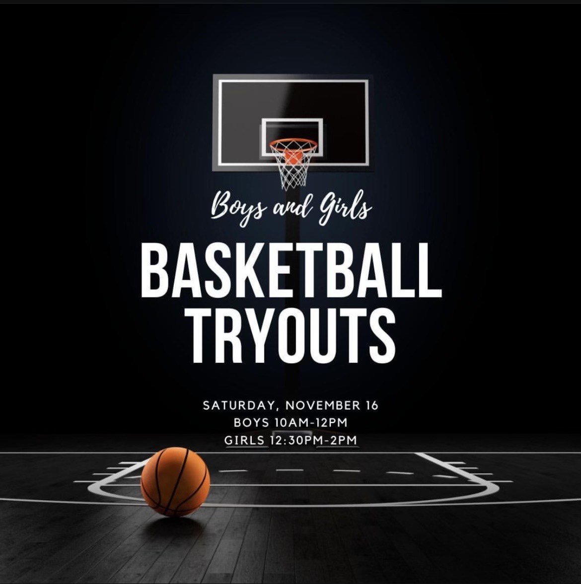 Boys and Girls Basketball Tryouts