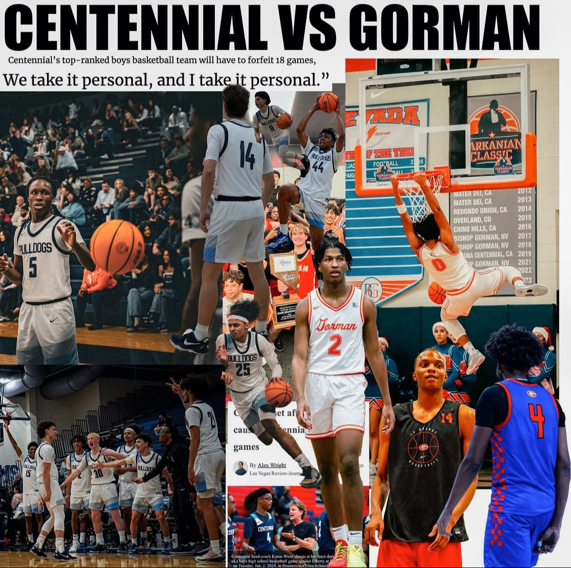 Centennial Boy's Basketball giving their all against Bishop Gorman.