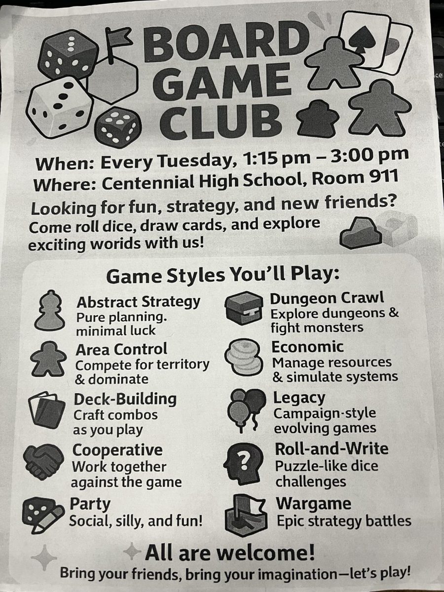 Board Game Club Flyer